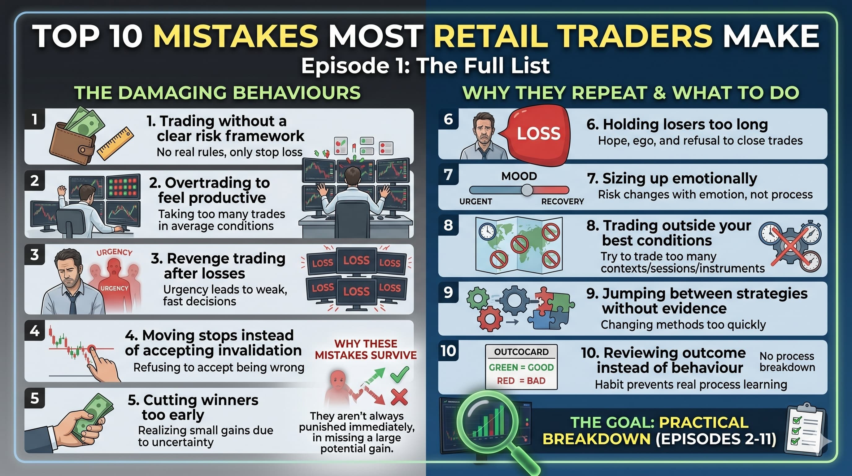 Top 10 Mistakes Most Retail Traders Make (Episode 1): The Full List